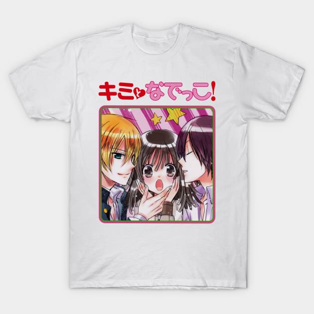 Kimi to Nadeko (Bakemonogatari) "Fake Cover" T-Shirt by Kamishirts